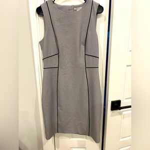 H&M Black & Gray Business Dress with Piping Size 12